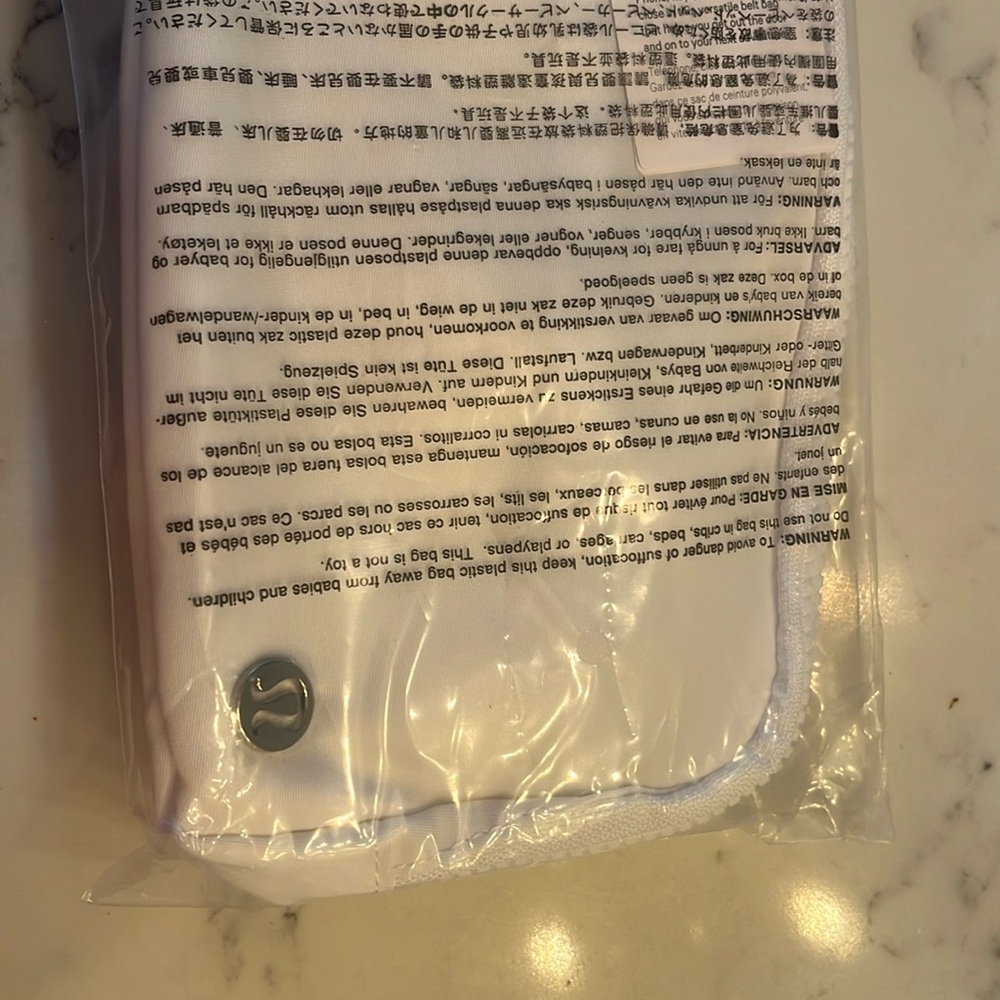 Pure White Lululemon “ Wear Everywhere Belt Bag “ NWT